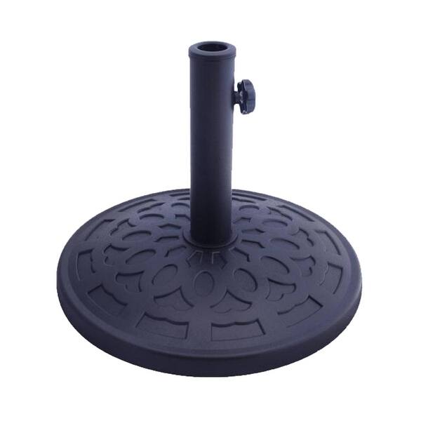 16.5" Matte Black Envirostone Outdoor Patio Umbrella Base Overstock